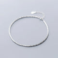 Simple Elegant Silver 925 Sterling Mesh Chain Anklet Jewelry Wholesale