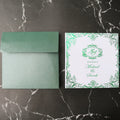 Chic Design Luxury Hardcover  Clear Plexiglass Dark Green Foil Box Invitation for Wedding Birthday Events