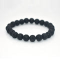 Women Popular Simple Jewelry 8mm Multicolor Lava Stone Elastic Bracelet Stretch Natural Stone Energy Bracelet Perfume Bead