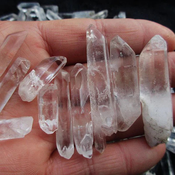Wholesale Natural clear Lemurian Seed Rough Rock Quartz Crystals Healing Wand Point