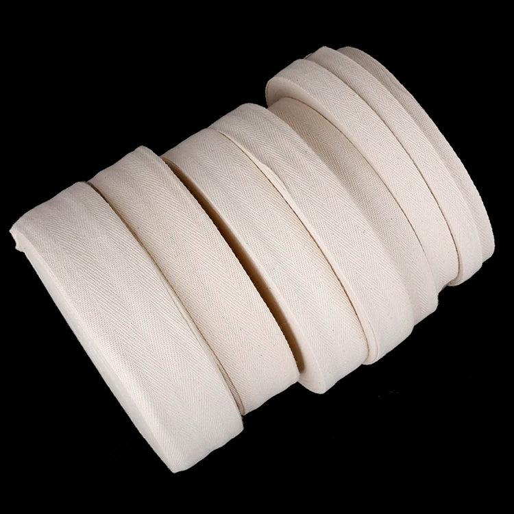 Stock Wholesale Double Face 100% Cotton Eco-friendly Solid Color Ribbon for Garment Accessories