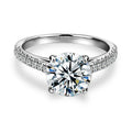 18K White Gold DEF Round Brilliant Cut 1.5ct Diamond Moissanite  Engagement Ring
