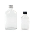Cold Brew Coffee Flat Square Shape Bottle 200ml Glass Bottle with Screw Aluminum Cap