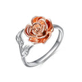 New Style Rose Flower Copper Ring for Women  Jewelry Adjustable Wrap Open Ring