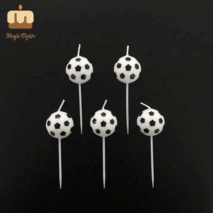 Wholesale Magic Lights Funny Soccer Ball Art Candle with Paraffin Wax Non-Scented Handmade for Men's Birthday Parties