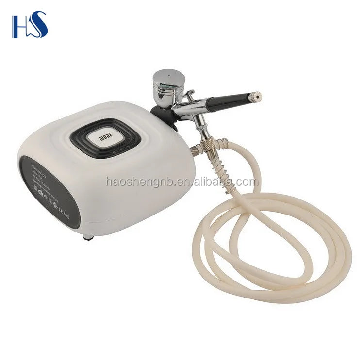 HS08-6AC-SK Airbrush Kit Set Gun Air Compressor Nail Tattoo Art Car Spray Cake Paint