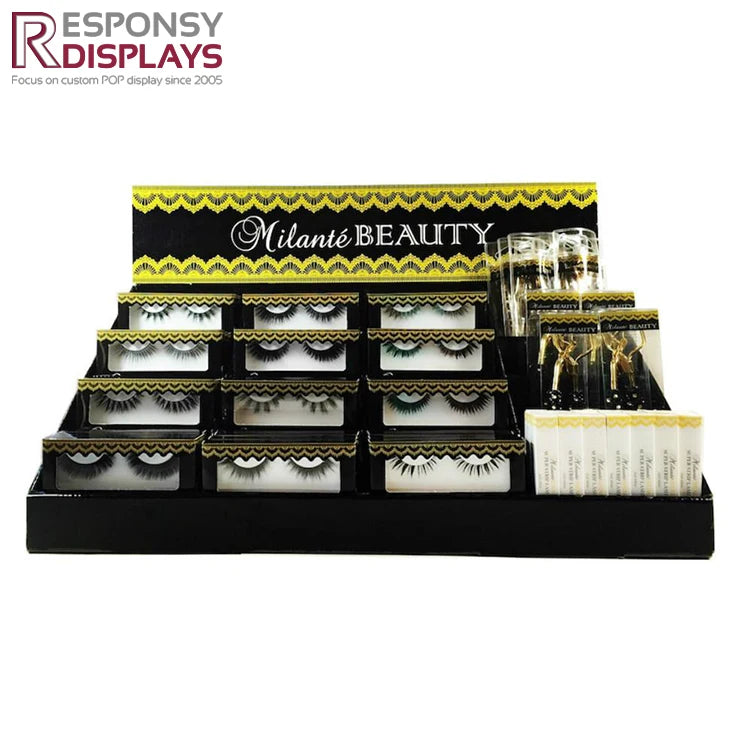 Luxury Modern Acrylic Eye Shadow Stand Eco-Friendly Cosmetic Display Rack for Retail Store Beauty Boutiques Makeup for Showcase