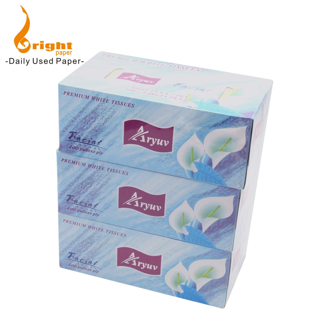Custom Disposable 3ply Facial Tissue Papers Virgin Pulp New Product in Box Premium New Product New Product Tissu Paper Sheet