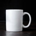Promotion 12oz White Porcelain Ceramic Cups with Big Handle Custom Logo 12oz Ceramic Mug
