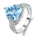 Abiding Jewelry Wholesale Sky Blue Topaz 925 Sterling Silver Jewelry Women Rings for Wedding