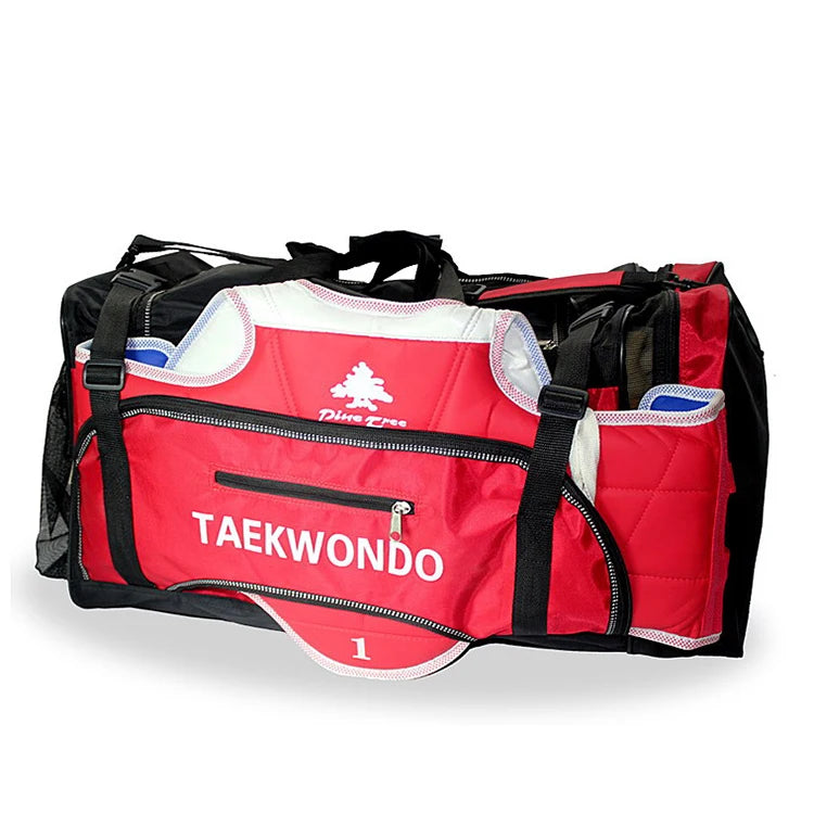 Super Large Capacity Backpack Special Storage Bag for Taekwondo Boxing and Karate Red&black Zipper Bag