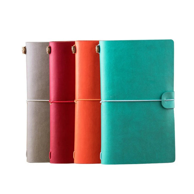 Custom Refillable Handmade Soft PU Leather Cover Elastic Bound Retro Travel Organizer Notepad Notebook Vintage Journal Diary