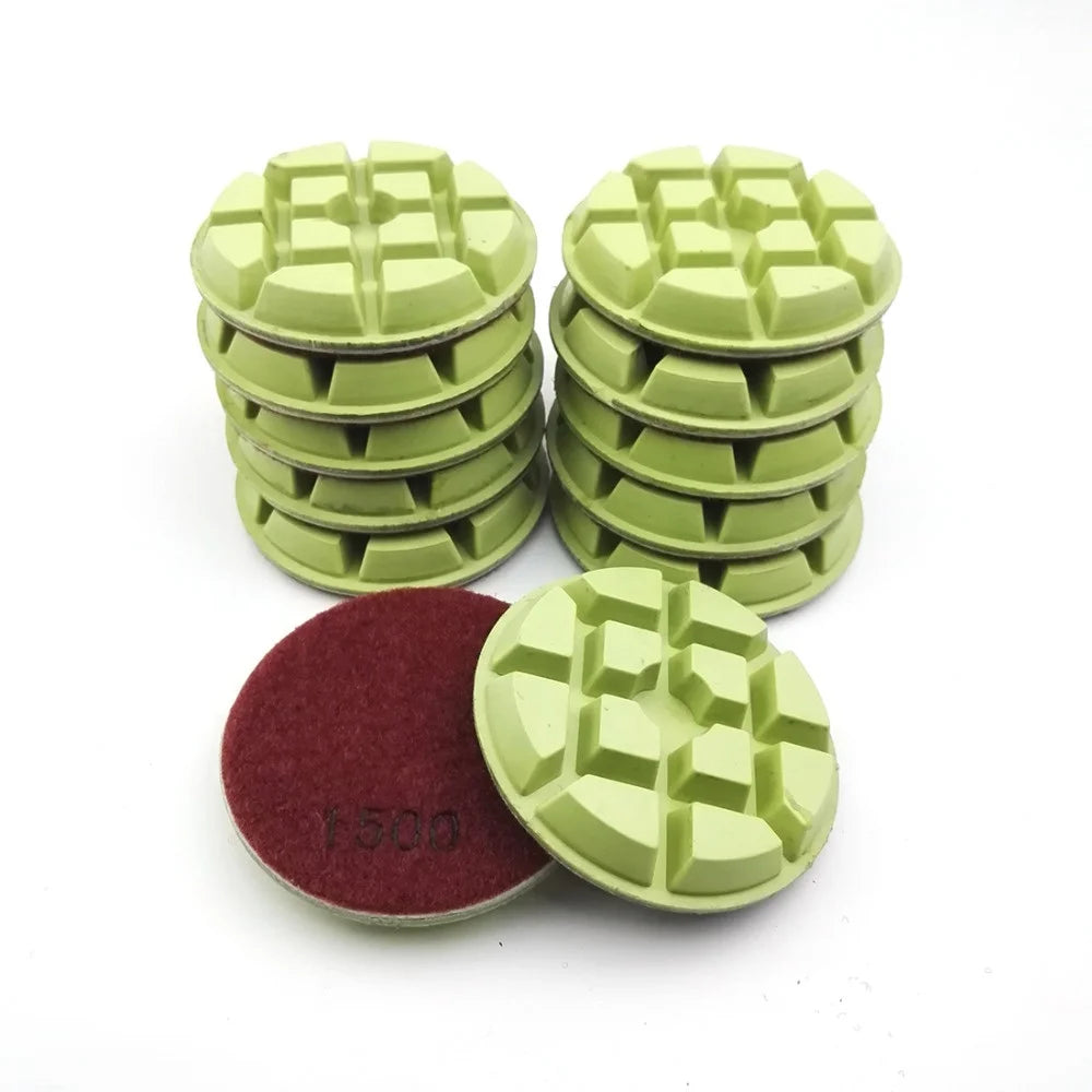 3" Diamond Floor Polishing Disc Resin Bond Diamond Floor Polishing Pads #50-3000 for Granite Marble Terrazzo Concrete Polishing