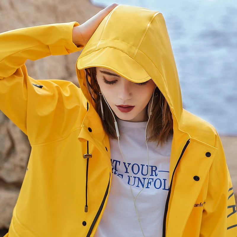 Pu Duck Raincoat Reusable Custom Logo Polyurethane RAINWEAR Rain Jacket for Adults Single-person Rainwear Customized Any Color
