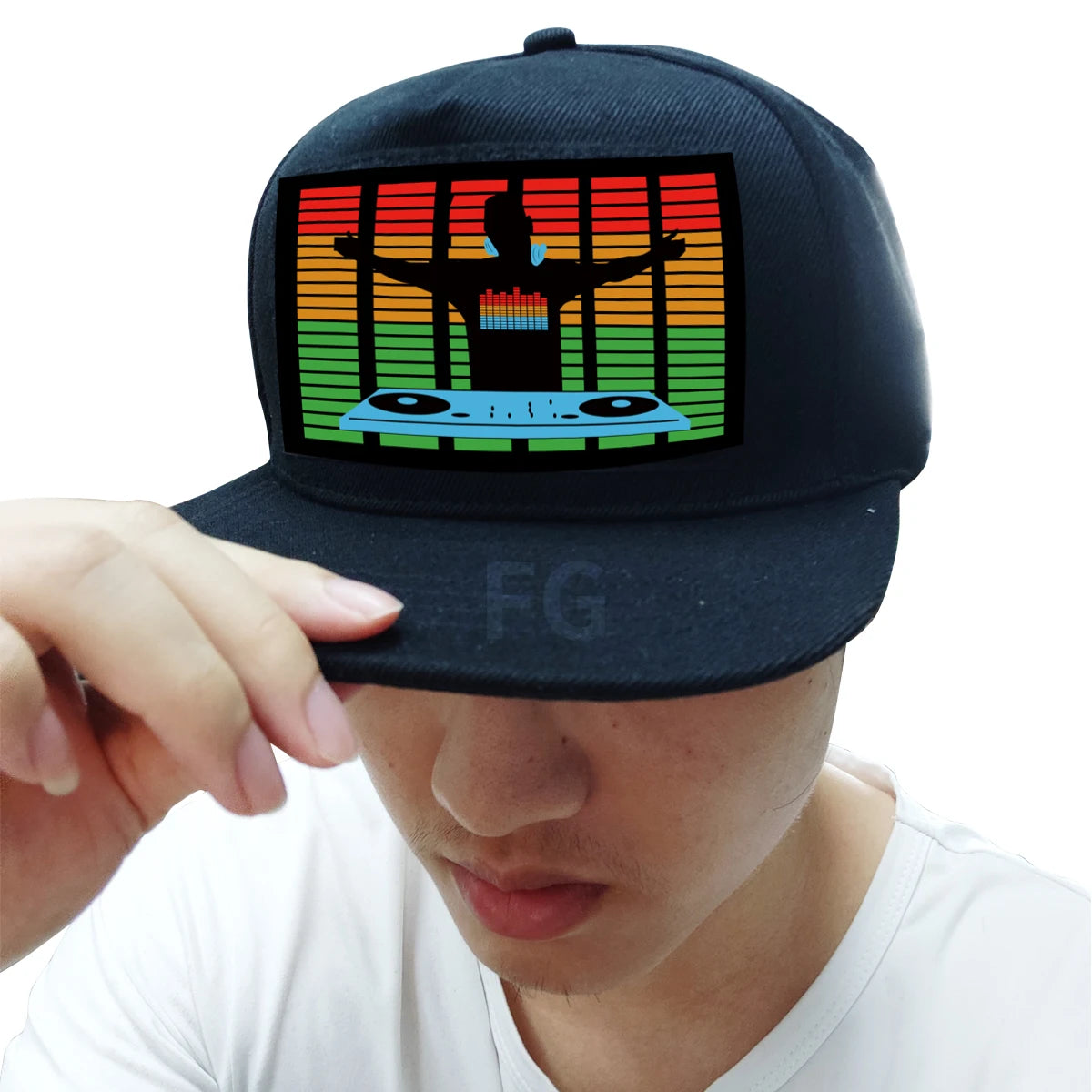 El Flashing Men Baseball Caps with Led Light Party Cap