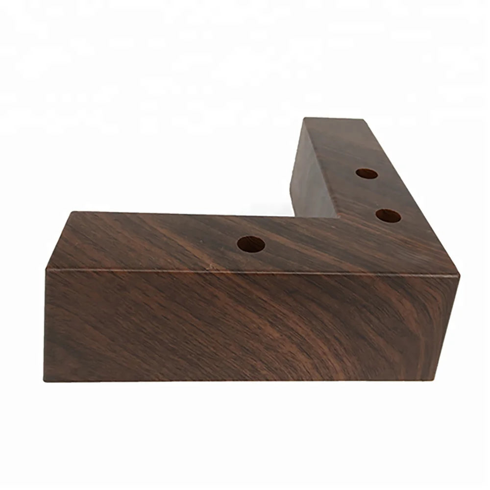 New Arrival L-Shape ABS Plastic Nut-brown Imitated Wooden Grain Sofa Legs for Outdoor & Hospital Use Modern Design CE Certified