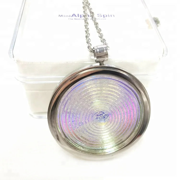 Beauty Colorful Negativr Ions Mini Alpha Spin Energy Pendants for Health/Charming Necklace