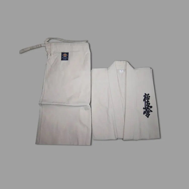 12oz White Customizable Unisex Kyokushin Karate Gi Cotton Canvas Fabric