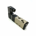 US Stock 4V110-06 12V DC 5 Way 2 Position 1/8\" Pneumatic Solenoid Valve for Washing Machine Manual Power 1/8 Inch NPT Thread