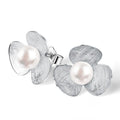 Lotus Fun Fashion Silver Clover Flower Natural Jewelry With Pearl