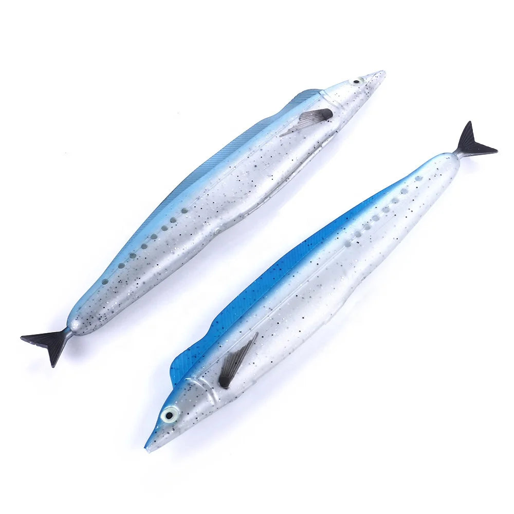 Hengjia Fishing Tackle Ribbonfish Deep Sea Large Bait Open Soft Bait 32CM 72G Fishing Lures