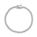 LUOTEEMI Bezel Setting CZ Teenis Bracelet for Women Safe Clip Cubic Zirconia Bracelets and Bangles