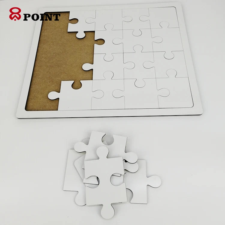 20 Jigsaws Printable Blank Sublimation Wood MDF Puzzle with Wooden Tray