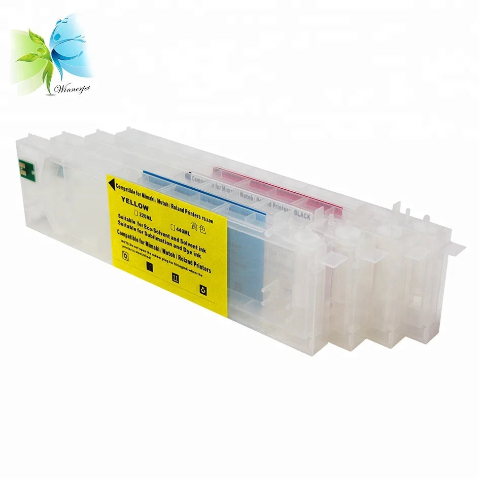440ml Auto Reset Chip SS21 for Mimaki JV33 Refillable Ink Cartridges
