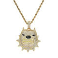 CN087 New Pendant Brass Micro Pave with CZ Stones Necklace Gold Color Jewelry HIP HOP