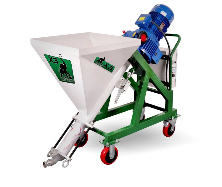 X3 High Power Motor Wall Putty Texture Sprayer with Screw Pump 50L Hopper Capacity for Construction