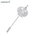 LUOTEEMI Rhinestone Lapel Pin Woman Cubic Zirconia Jewelry New Fashion Cubic Zirconia Brooch Pins