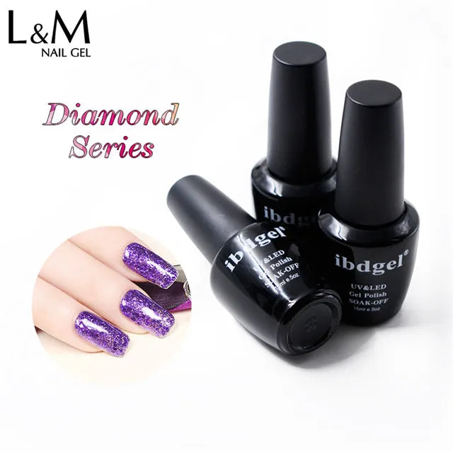 L&M Ibdgel Diamond Effect Nails Uv Gel Nail Polish