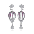 LUOTEEMI Vintage Cubic Zirconia Big Multicolor Long Earrings Women Party Weddings Hanging Earrings