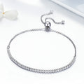 Wholesale Discount S925 Sterling Silver Tennis Chain Bracelet Adjustable Sparkling Zircon Gold Plated Stackable Gift for Women