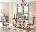 Modern Metal Stainless Steel Leg Marble Dining Tables With Chairs Luxury Stone Top Metal Dining Table Set Dining Room Furniture