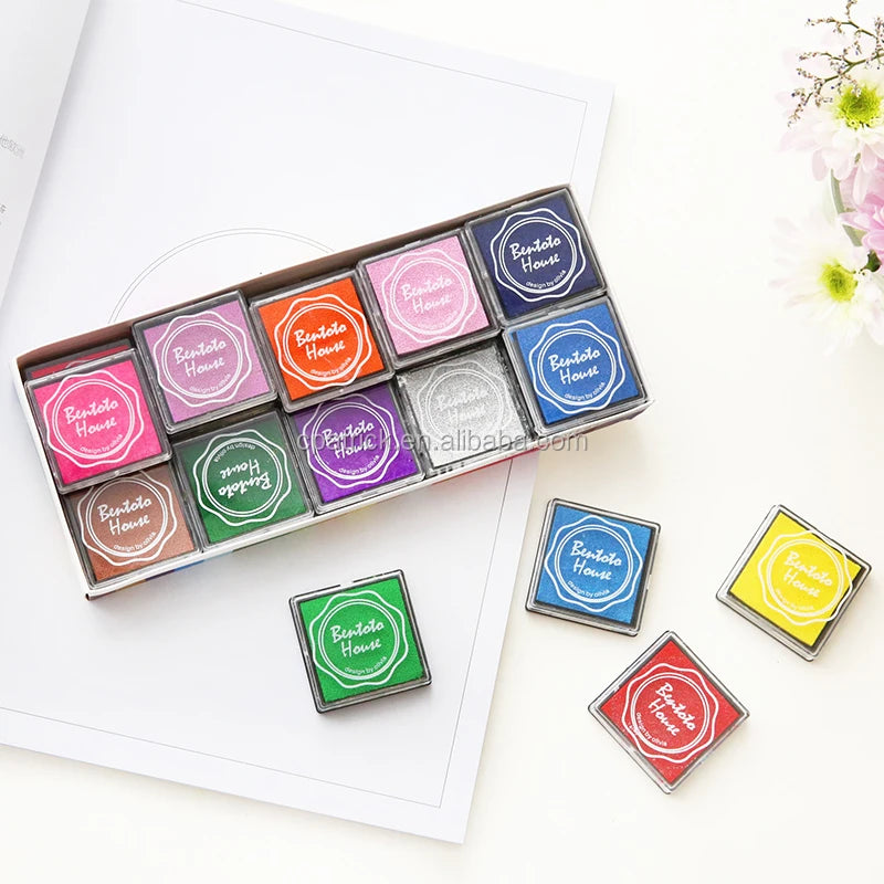 Finger Craft Ink Pads Rainbow Stamps Pad Partner - Finger Ink Pad for Kids DIY Color - 20ct
