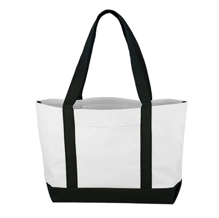 Customized logo Blank Canvas Tote Shopping Bag