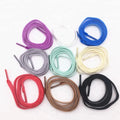 High Quality 9 Colors Velvet Satin Textile Shoe Laces 1cm Width 100cm Length Customizable Length Casual Flat Transparent Plastic