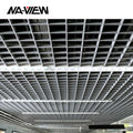 Modern Design 3D Aluminum Perforated Artistic Ceiling Grid Strip Tile System Hotels Fireproof Heat Insulation Ceiling