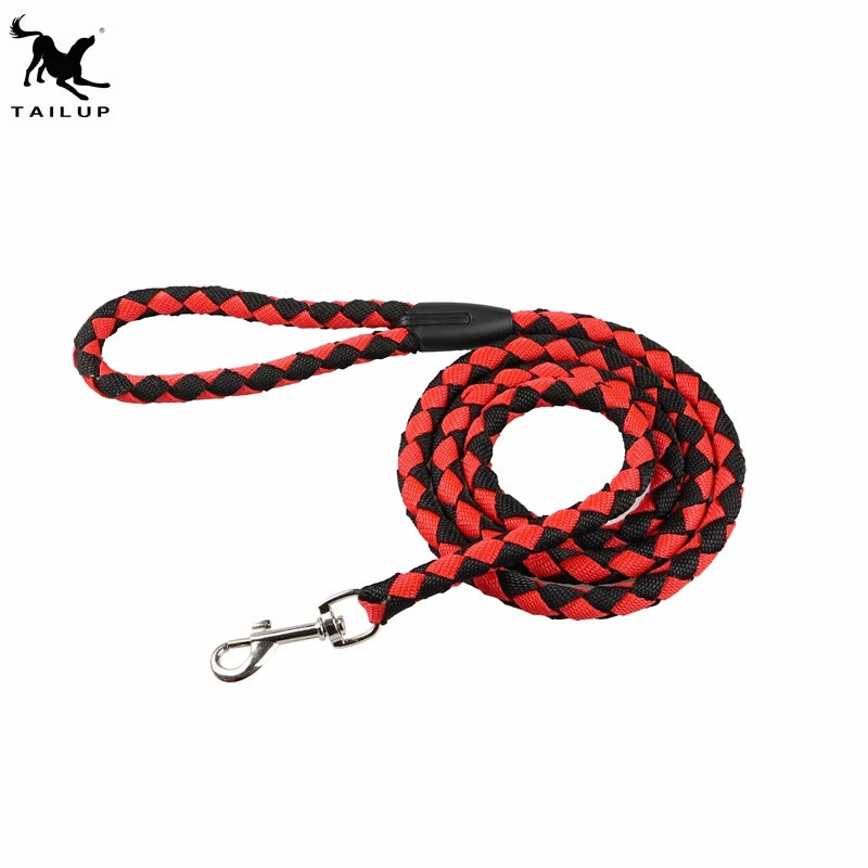 Classic Solid Pattern Nylon Braided Dog Leash for Small Dogs Made From Durable Polyester