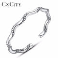 CZCITY New Fashion Silver Hand Band Fashionable 925 Engagement Sterling Handmade Boy Stylish Men Ring