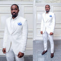 Custom Design  Men Wedding Tuxedos Excellent Groom Tuxedos Men Business Dinner Prom Blazer 2 Piece Suit (Jacket+Pants+Tie)