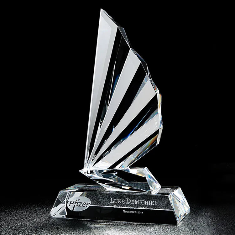 Small Bridge New Design Premium K9 Eagle Shape Customized Blank Crystal Award With Wholesale Price