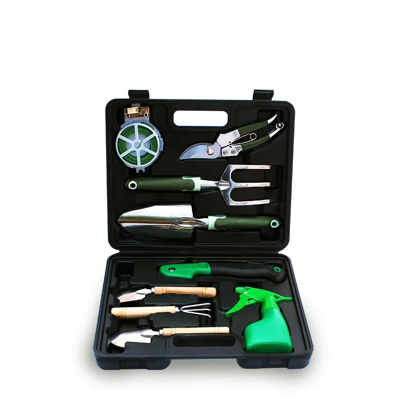 China Industrial Grade 9pcs Gardening Tools Set Customizable OEM Carbon Steel Hand Tools