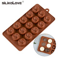 Online China Shop 15 Mini Swirl Silicone Chocolate Moulds for Kitchen Baking Tools