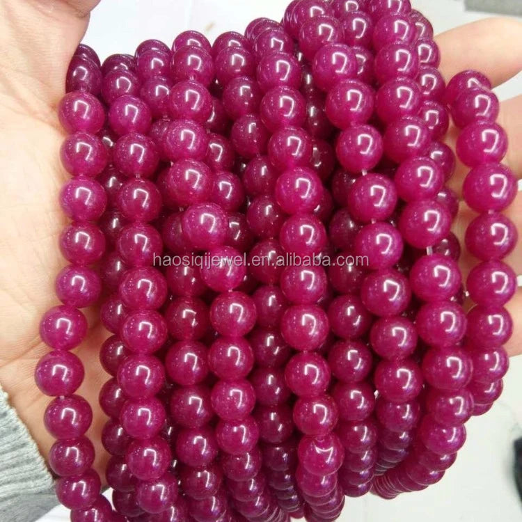 Wholesale Jewelry Beads Strand Ruby Stone Bead Prices Ruby Loose Gemstone Beads for Jewelry Making