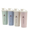 FREE SAMPLE Promotional Eco Friendly Wheat Straw Fiber Plastic Sports Water Bottle Water Cup with Custom logo