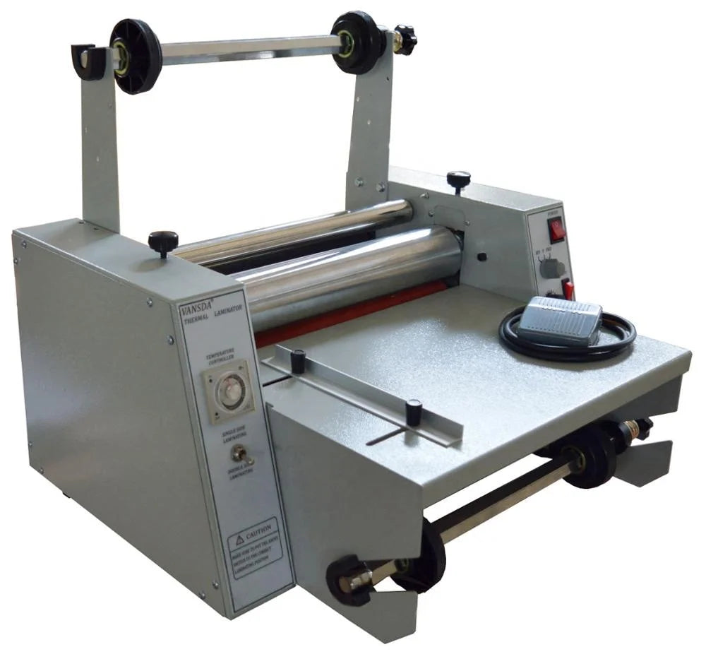 El-380 365mm(14") A3 Size Auto Feeding Hot Roll Laminator Machine With Steel Roller