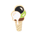 New Ice Cream Sweater Soft Enamel Gold Metal Pin Badge