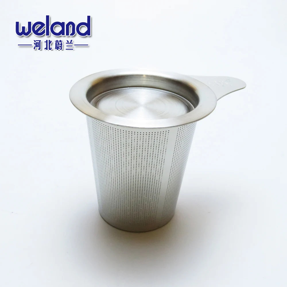 Stainless Steel 18/8 Food Grade Silver Tea Infuser Strainer for Loose Leaf Tea with Single Handle